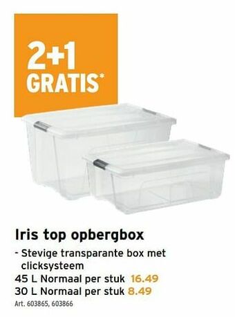 GAMMA Iris top opbergbox aanbieding