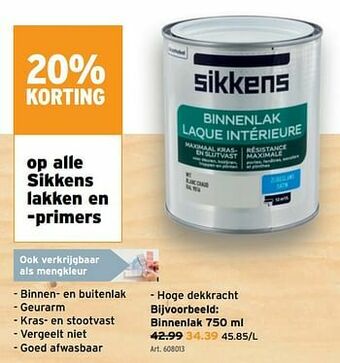 GAMMA Sikkens binnenlak aanbieding