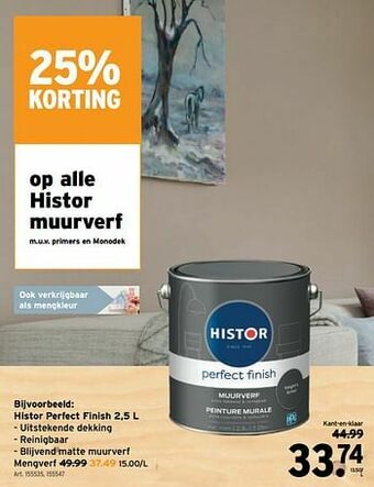 GAMMA Histor perfect finish muurverf aanbieding