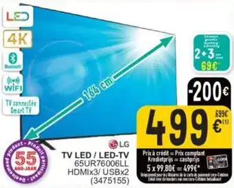 Cora TV LED LED TV 65UR76006LL HDMIx3 USBx2 3475155 aanbieding