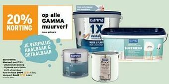 GAMMA Gamma muurverf mat aanbieding