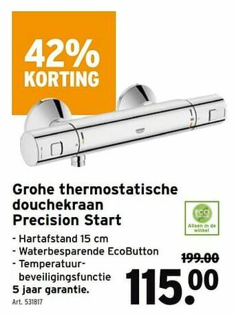 Grohe thermostatische douchekraan precision start