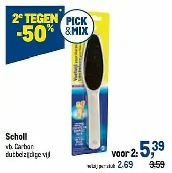 Makro Scholl carbon dubbelzijdige vijl aanbieding