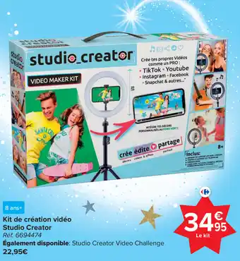 Carrefour Kit de creation video Studio Creator aanbieding