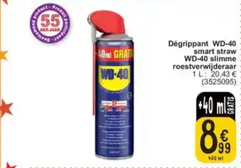 Dégrippant WD 40 smart straw WD 40 slimme roestverwijderaar 400ML