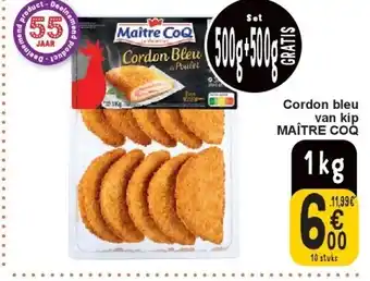 Cora Cordon bleu van kip MAÎTRE COQ aanbieding