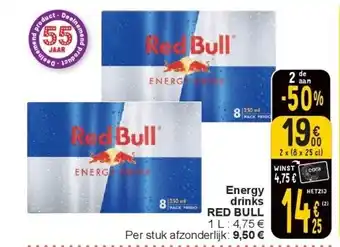 Cora Energy drinks RED BULL aanbieding