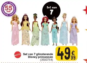 Cora Set van 7 glinsterende Disney prinsessen aanbieding