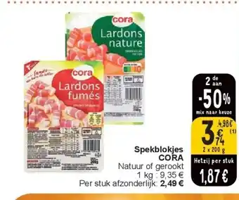 Cora Spekblokjes CORA aanbieding