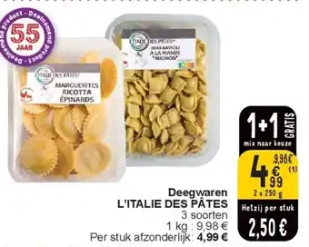 Cora Deegwaren L’ITALIE DES PÂTES aanbieding