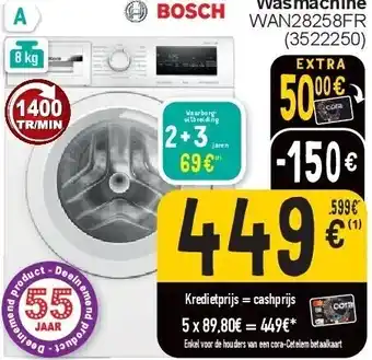 Cora Wasmachine WAN28258FR aanbieding