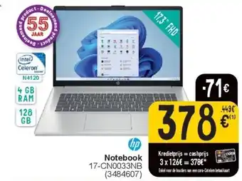 Cora Hp Notebook 17-CN0033NB aanbieding