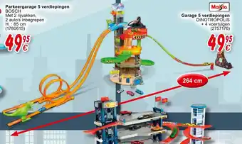 Cora Garage 5 verdiepingen Dinotropolis +4 voertuigen 264 cm aanbieding