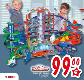 Cora Super city garage + 6 voertuigen aanbieding