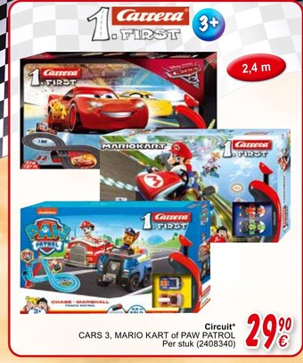 Cora Circuit Cars 3, Mario Kart of Paw Patrol 2,4 m aanbieding