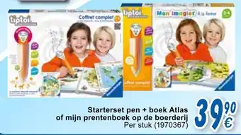 Starterset pen + boek Atlas of mijn prentenboek op de boerderij