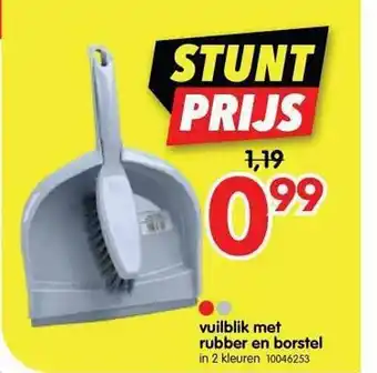 Vuilblik Met Rubber En Borstel