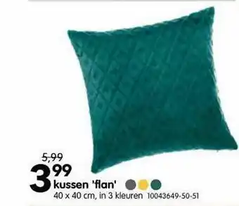 Yess Kussen Flan aanbieding