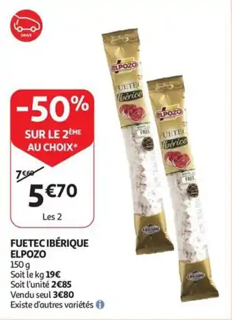 FUETEC IBÉRIQUE ELPOZO 150 G