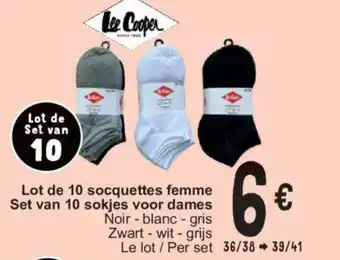 Cora Lot de 10 socquettes femme Set van 10 sokjes voor dames aanbieding
