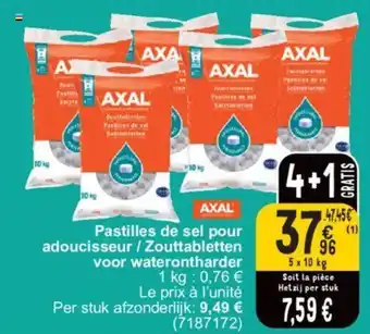 Cora Pastilles de sel pour adoucisseur Zouttabletten voor waterontharder 5x10 kg aanbieding