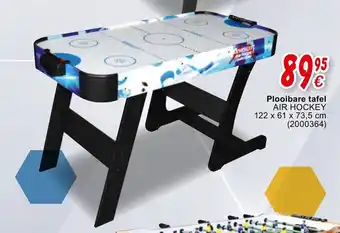 Cora Plooibare tafel Air Hockey 122 x 61 x 73,5 cm aanbieding