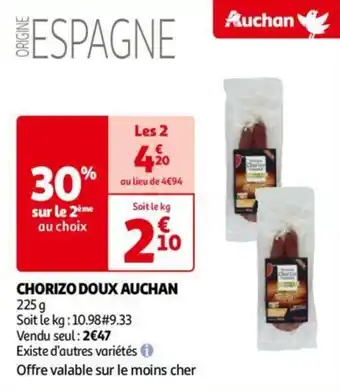 CHORIZO DOUX 225g