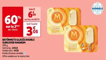 BATÔNNETS GLACÉS DOUBLE SUNLOVER MAGNUM 300g
