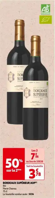 Auchan BORDEAUX SUPERIEUR AOP aanbieding