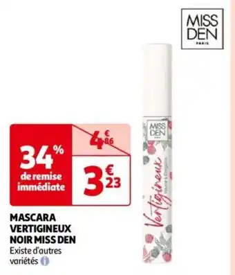 Auchan MASCARA VERTIGINEUX NOIR MISS DEN aanbieding