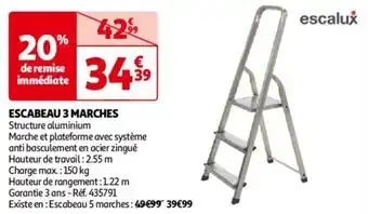 ESCABEAU 3 MARCHES ref. 435791