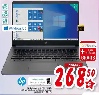Cora Notebook 14S-FQ0120NB aanbieding
