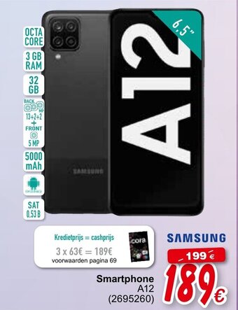 Cora Samsung Smartphone A12 aanbieding