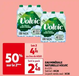 Auchan VOLCANIQUE NATURELLE Eau Minérale 6 x 1.5L aanbieding