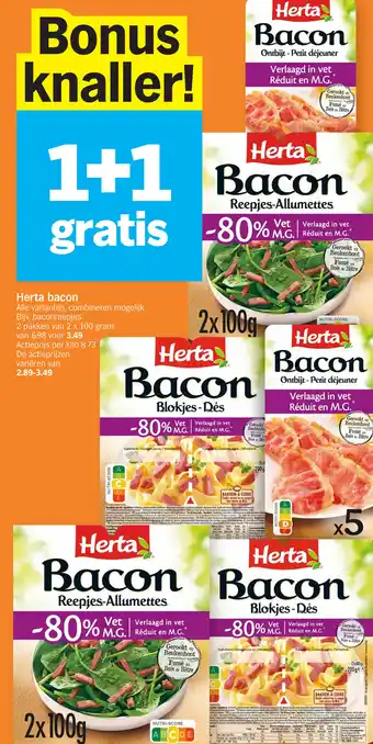 Albert Heijn Herta Bacon aanbieding