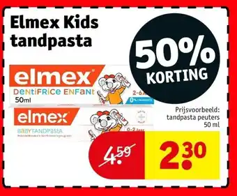 Kruidvat Elmex Kids tandpasta aanbieding