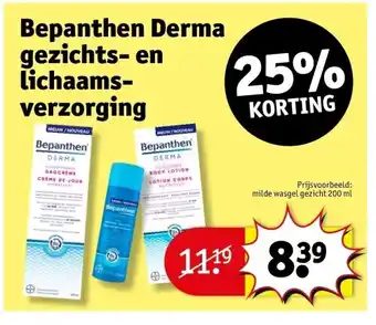 Kruidvat Bepanthen Derma gezichts- en lichaamsverzorging aanbieding