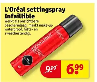 Kruidvat L’Oréal settingspray Infaillible aanbieding