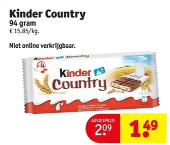 Kruidvat Kinder Country aanbieding