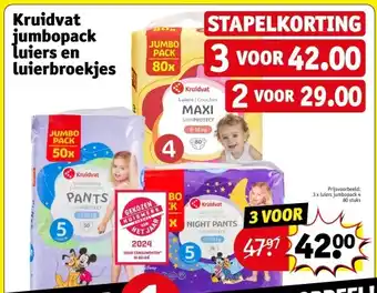 Kruidvat Kruidvat jumbopack luiers en luierbroekjes aanbieding