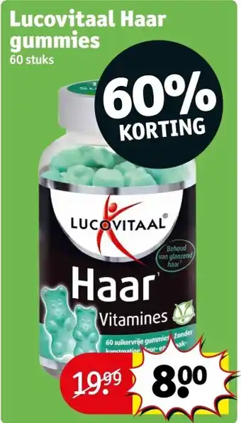 Kruidvat Lucovitaal Haar gummies 60 stuks aanbieding