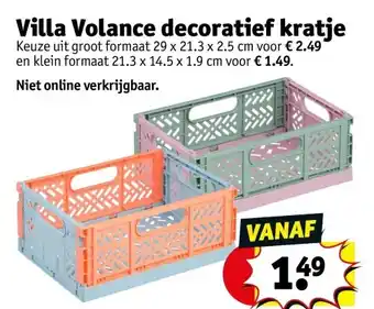 Kruidvat Villa Volance decoratief kratje aanbieding