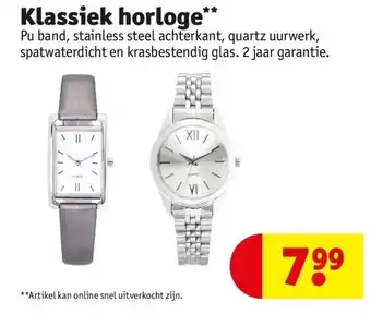 Kruidvat Klassiek horloge aanbieding