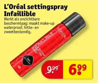 Kruidvat L'Oréal settingspray Infaillible aanbieding