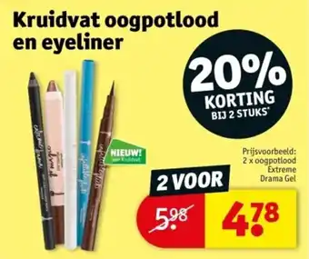 Kruidvat Oogpotlood en eyeliner aanbieding