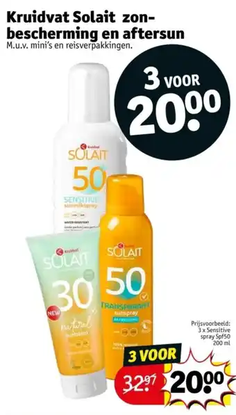 Kruidvat Solait zonbescherming en aftersun aanbieding