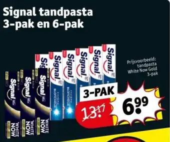 Kruidvat Signal tandpasta 3 pak en 6 pak aanbieding