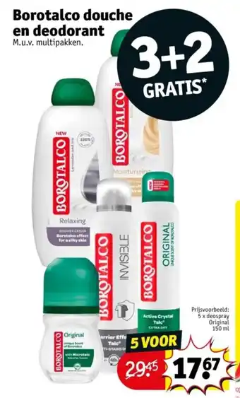 Kruidvat Borotalco douche en deodorant aanbieding