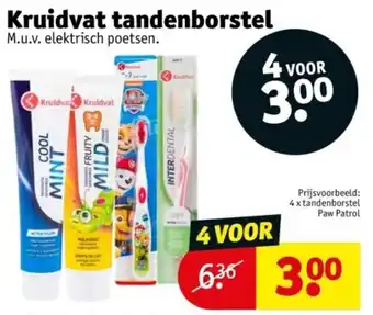 Kruidvat tandenborstel aanbieding