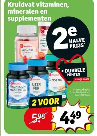 Kruidvat vitaminen, mineralen en supplementen aanbieding